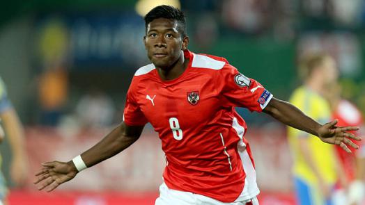 David Alaba, milieu tout-terrain de l'Autriche