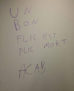 Tag Jussieu. Photo Le Parisien