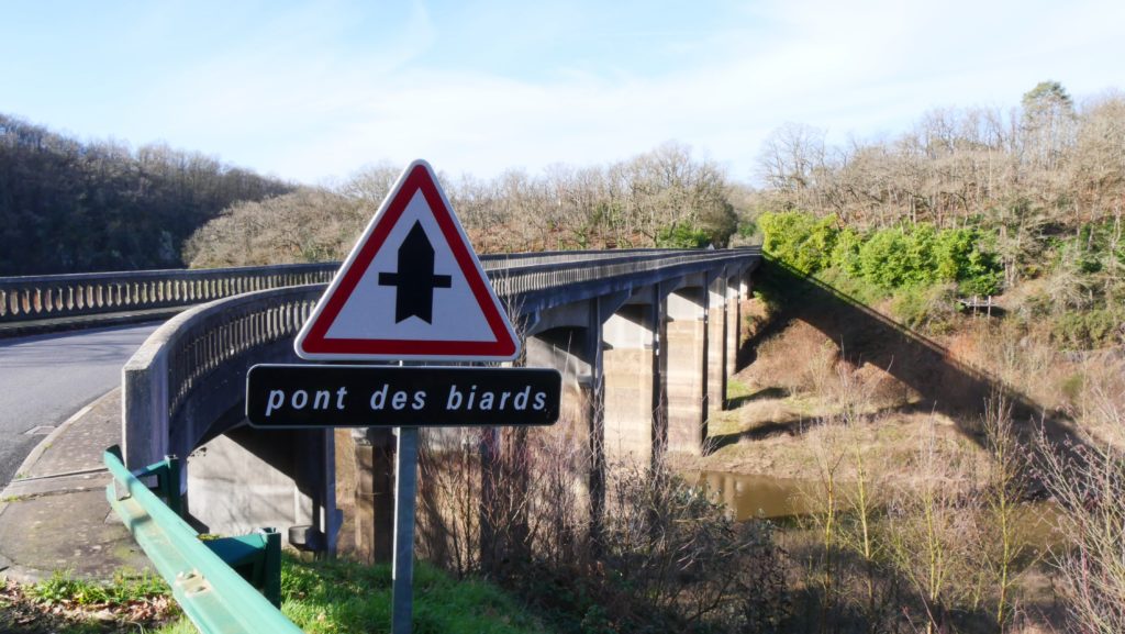 Vue depuis l'extrémité du Pont des Biards.